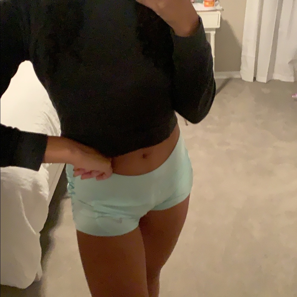 Mint blue Nike shorts